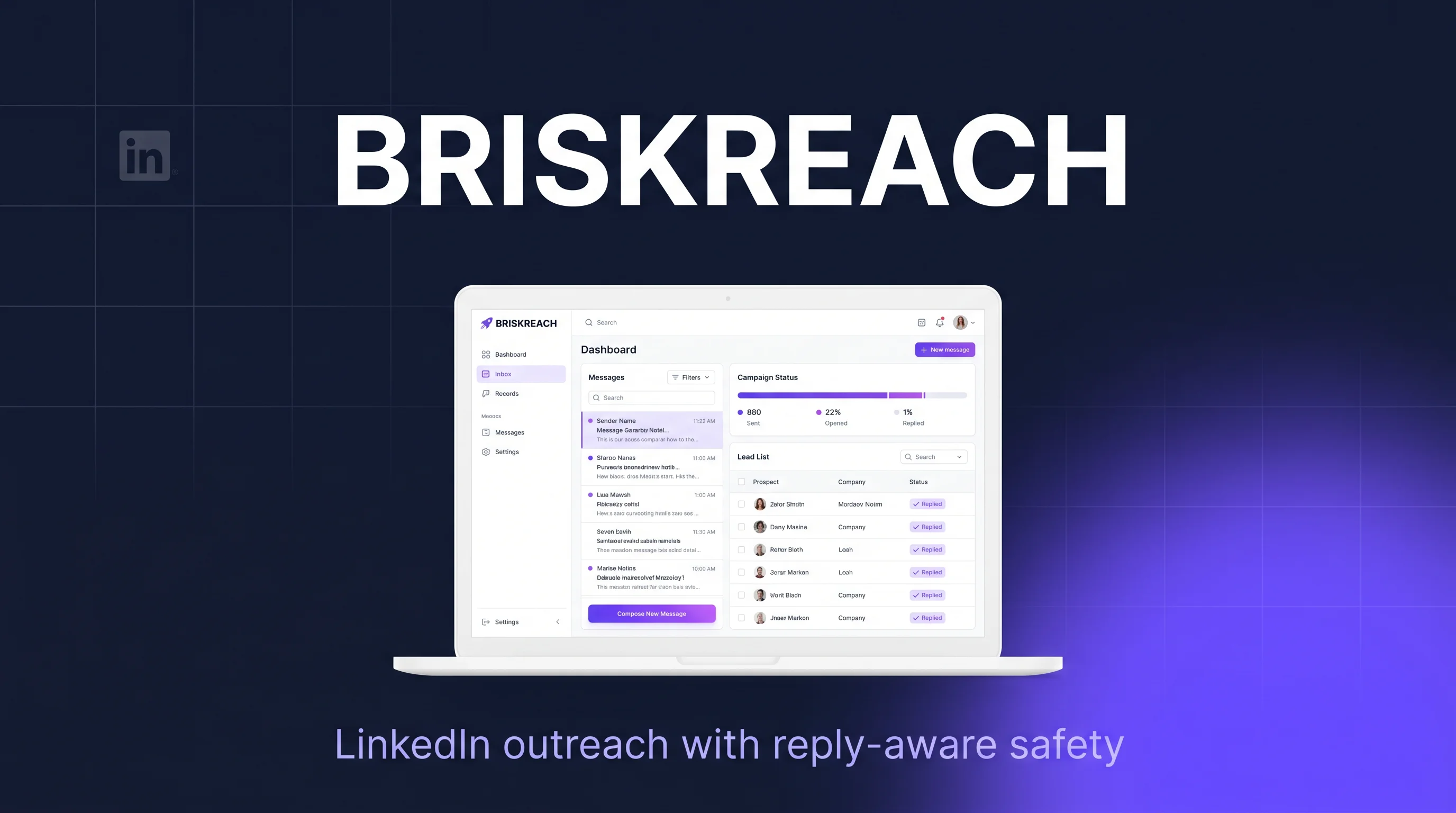 BriskReach interface screenshot