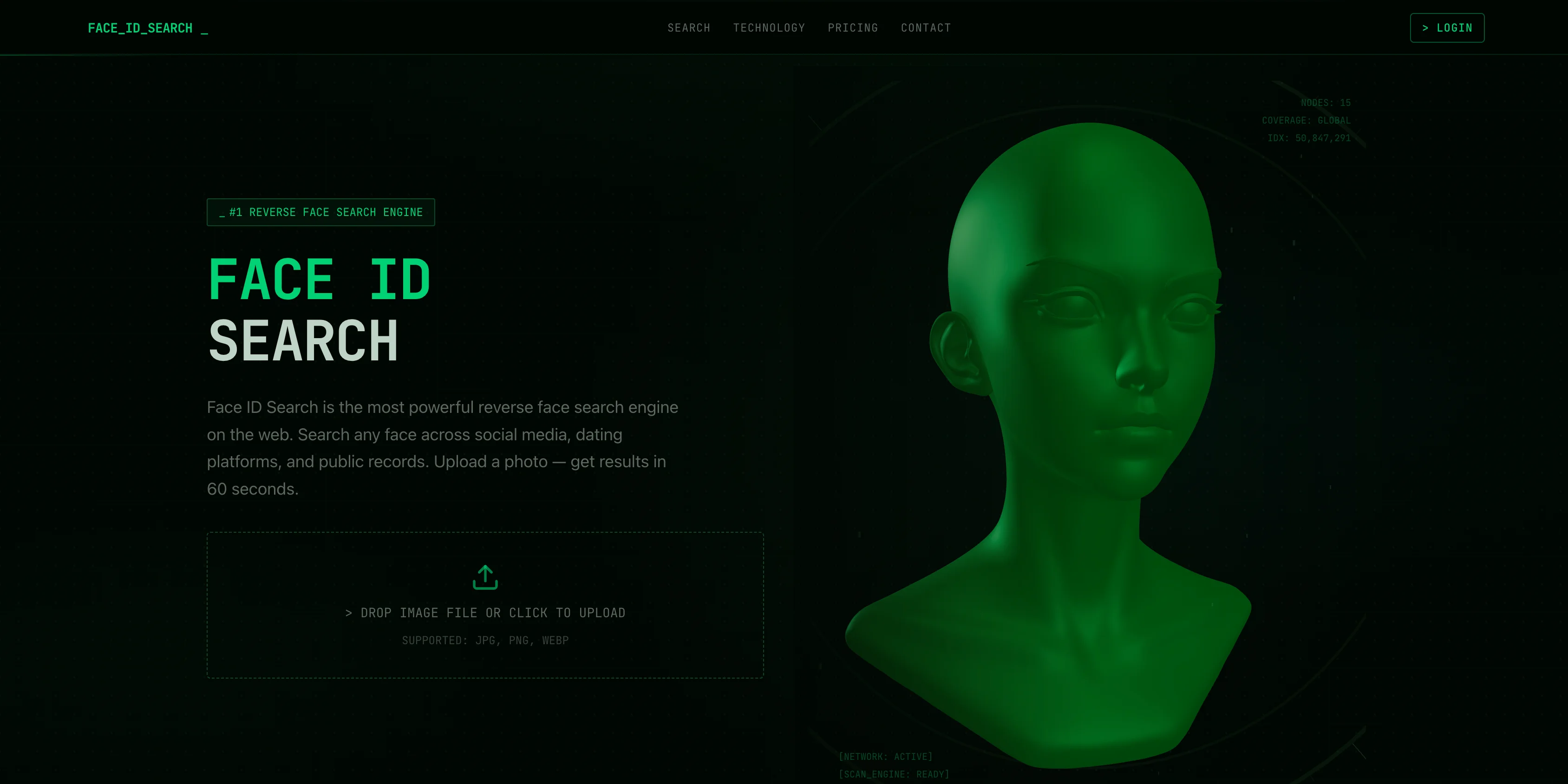 Face ID Search interface screenshot