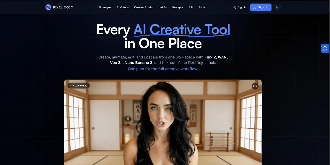 Pixel Dojo interface screenshot
