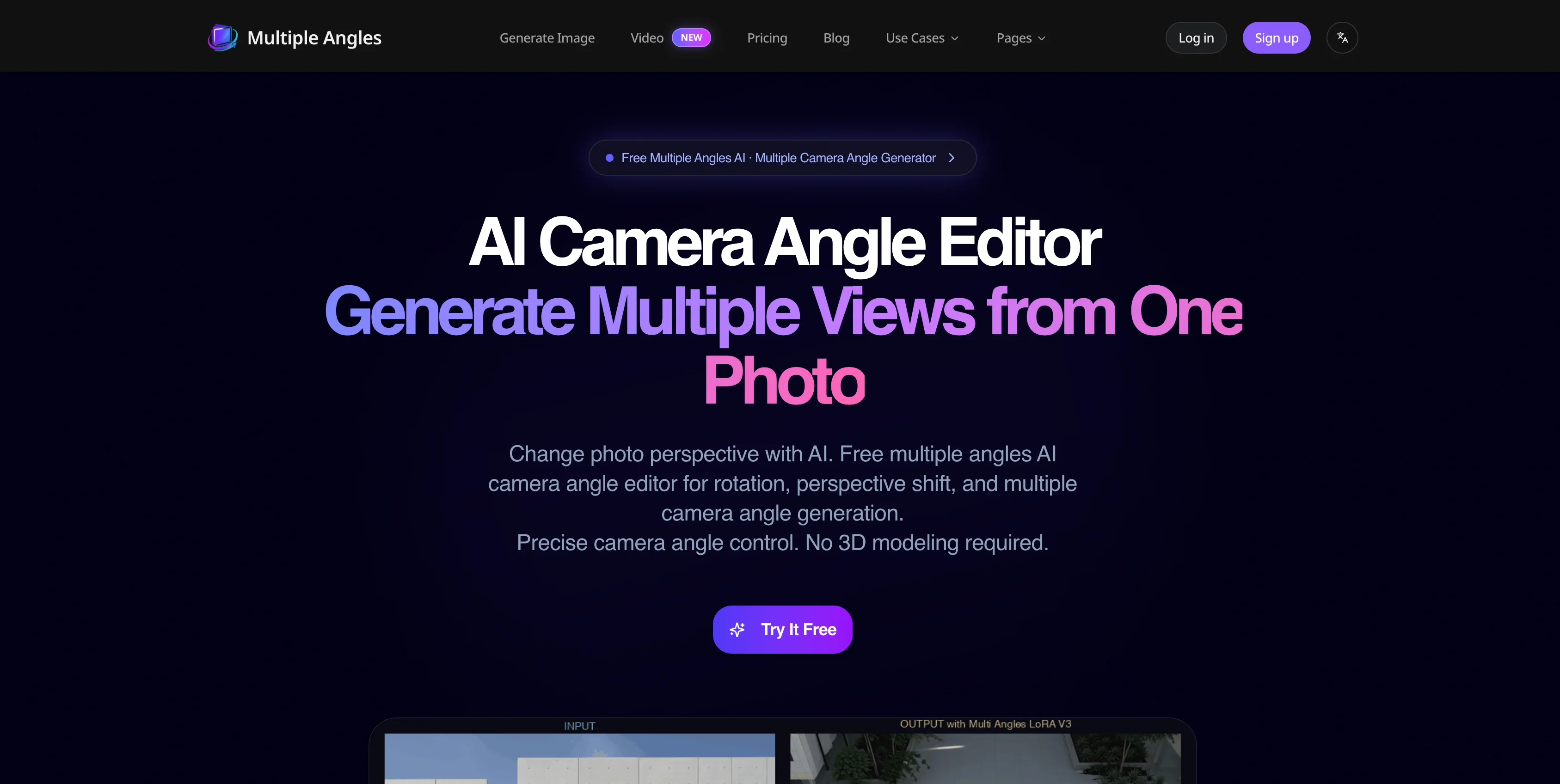 Multiple Angles interface screenshot