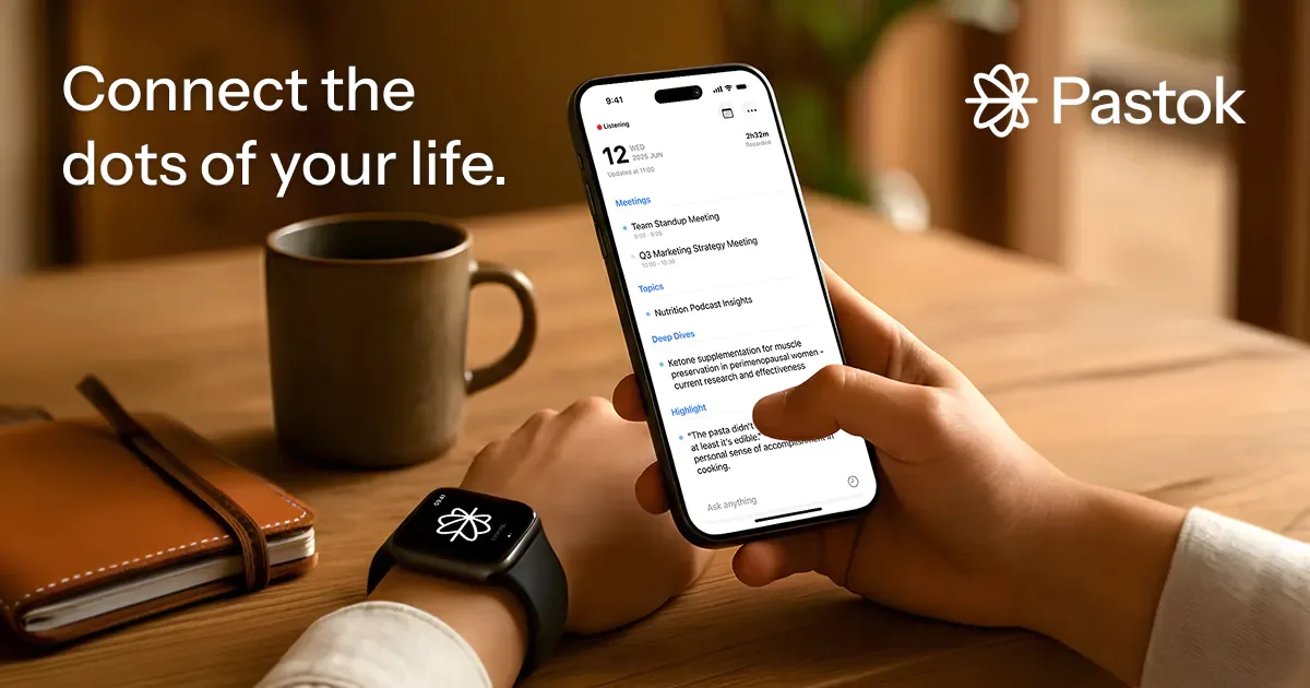 Pastok - Connect the dots of your life. interface screenshot