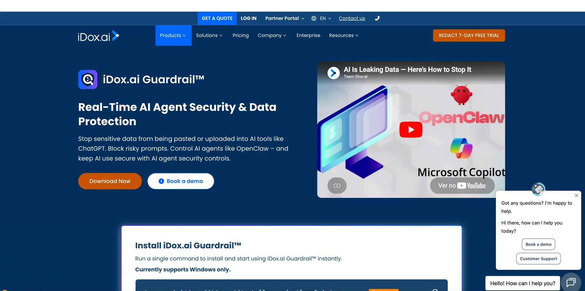 iDox.ai Guardrail interface screenshot