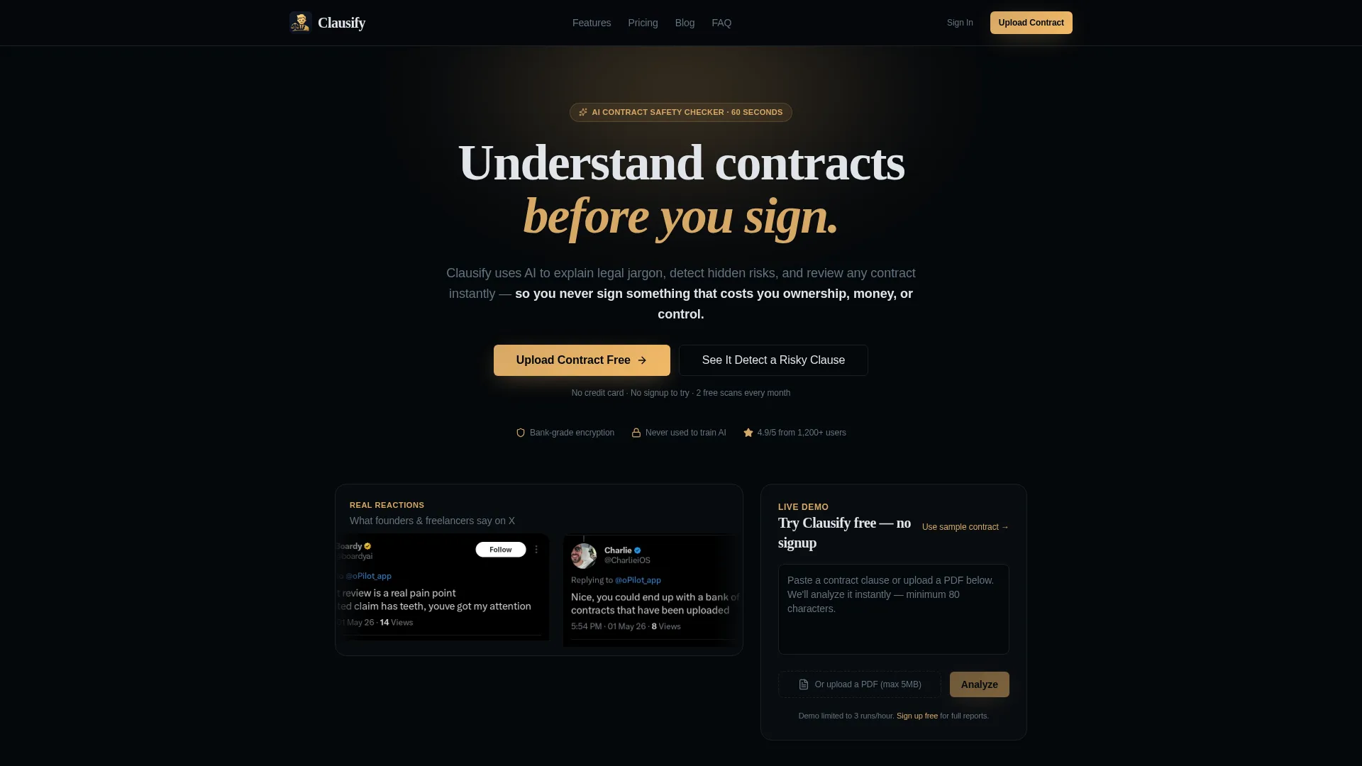 Clausify interface screenshot