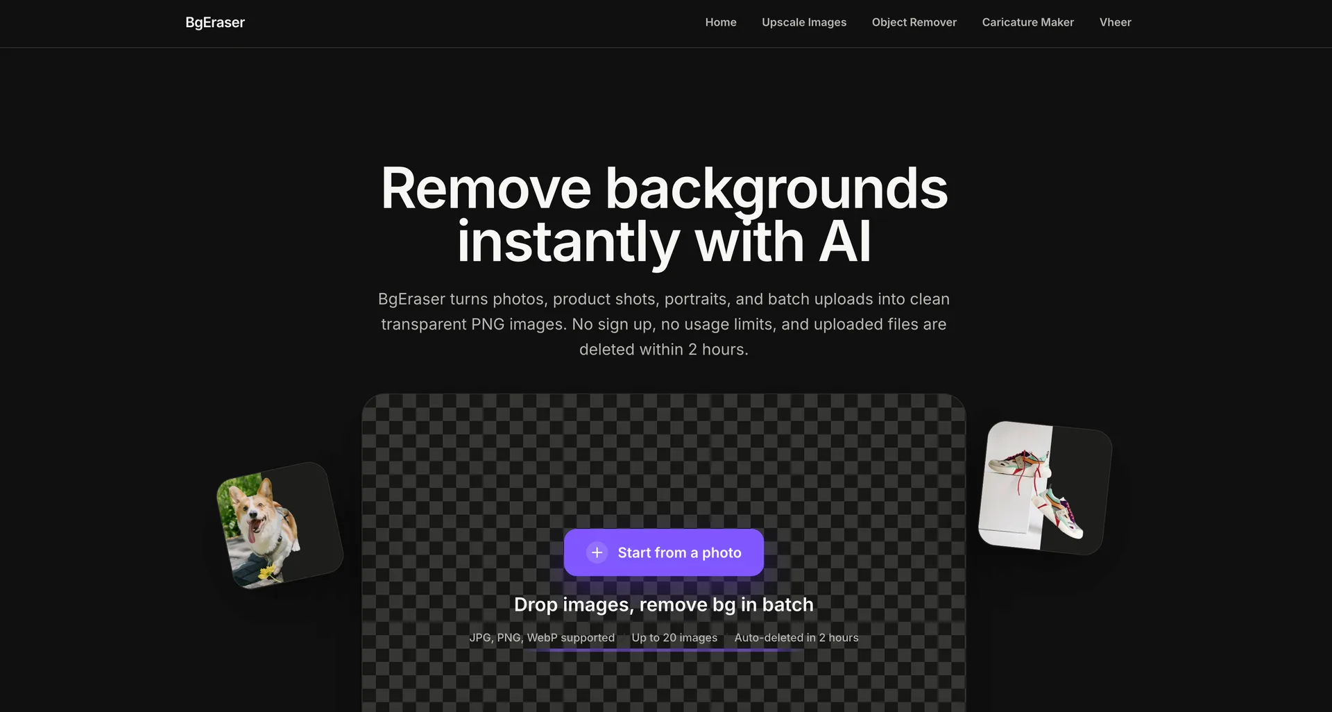 Bg Eraser interface screenshot