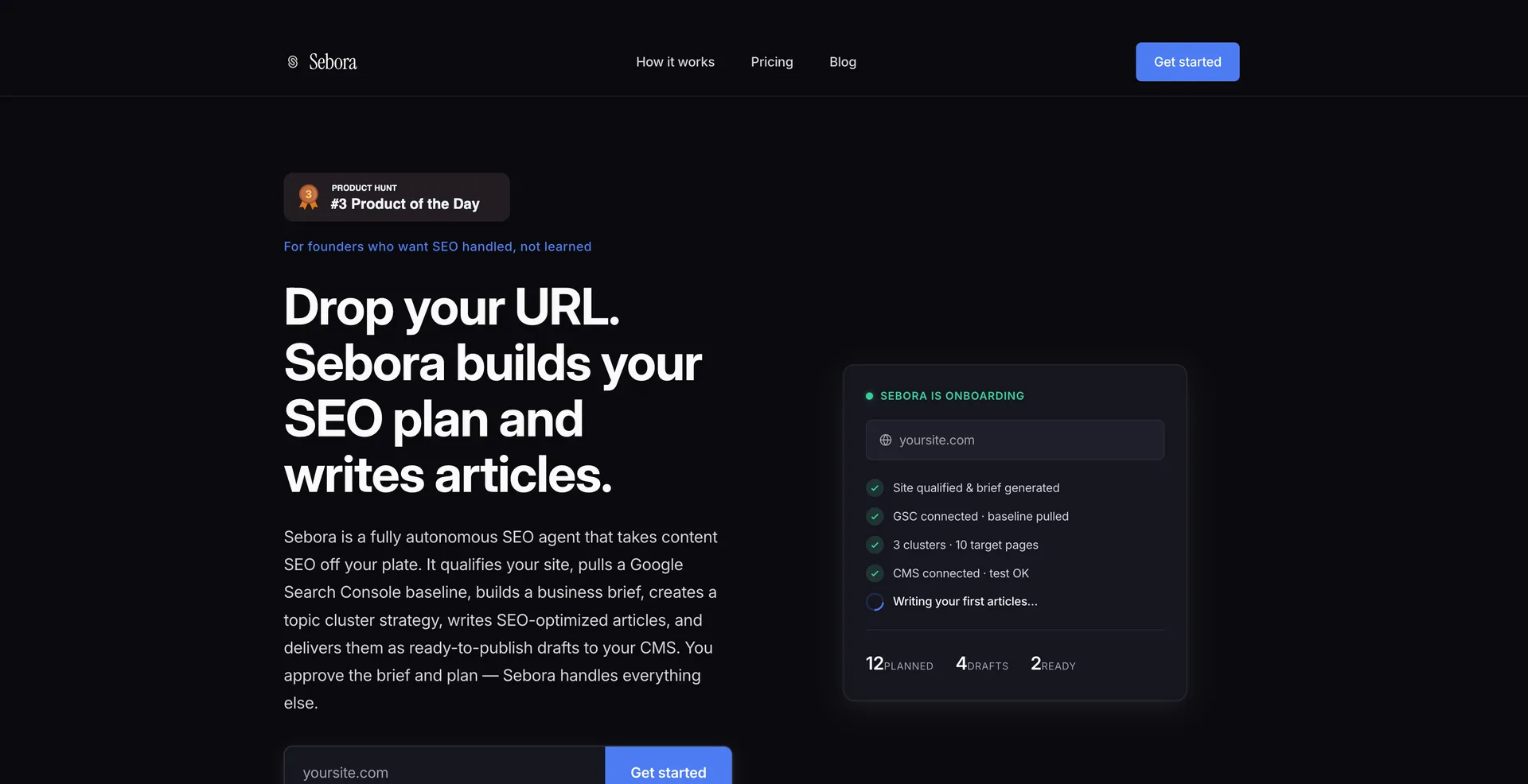 Sebora interface screenshot