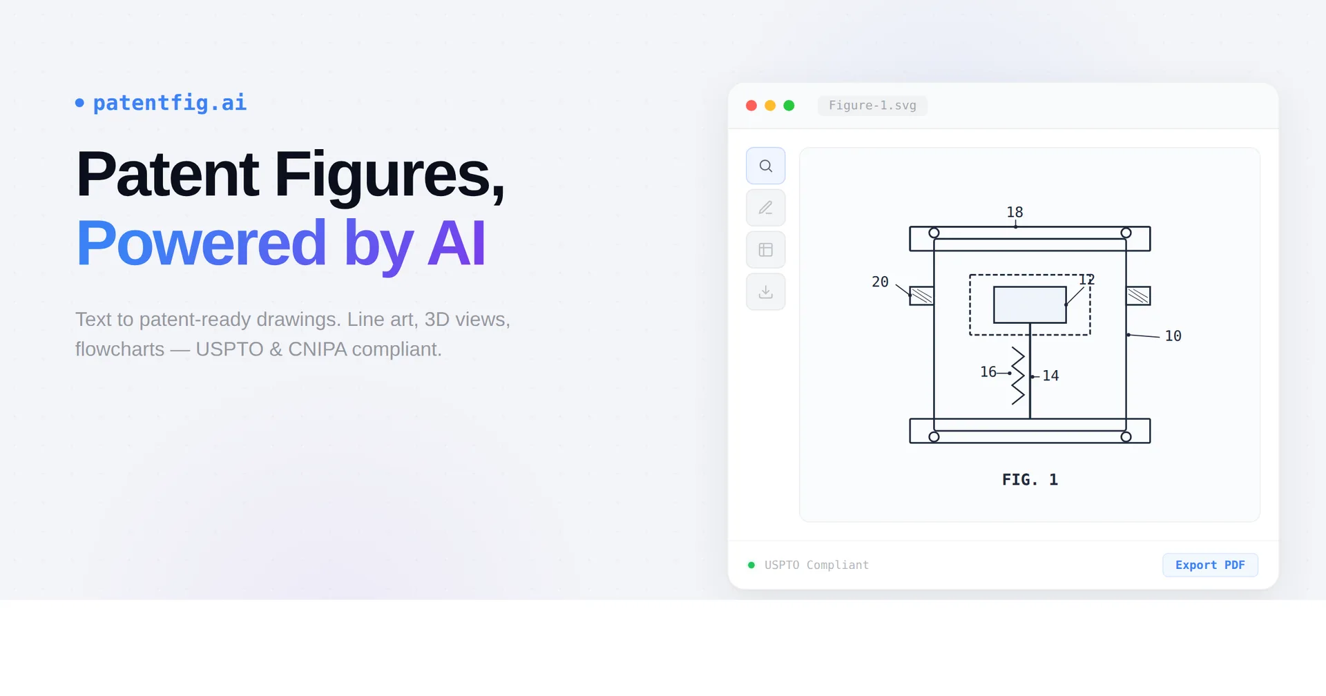 PatentFig AI interface screenshot