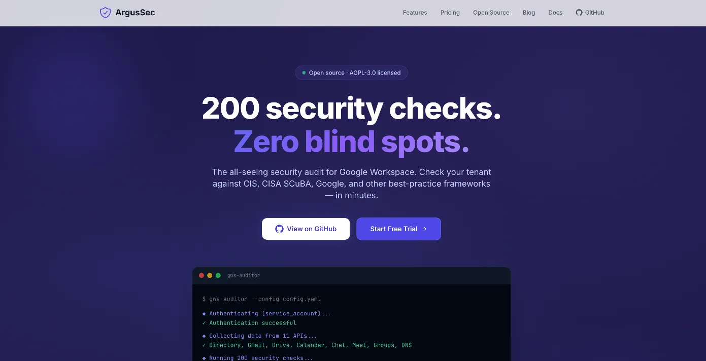 ArgusSec interface screenshot