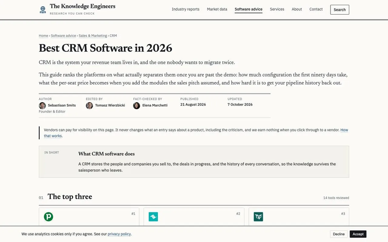 The Knowledge Engineers interface screenshot