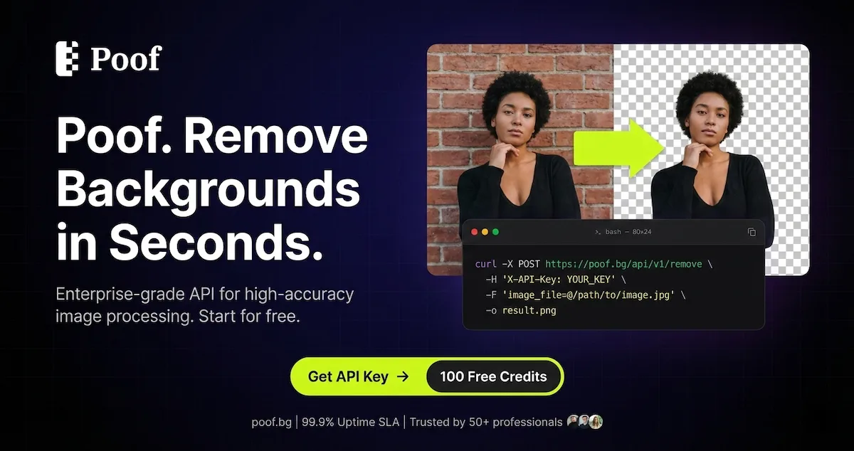 Poof interface screenshot