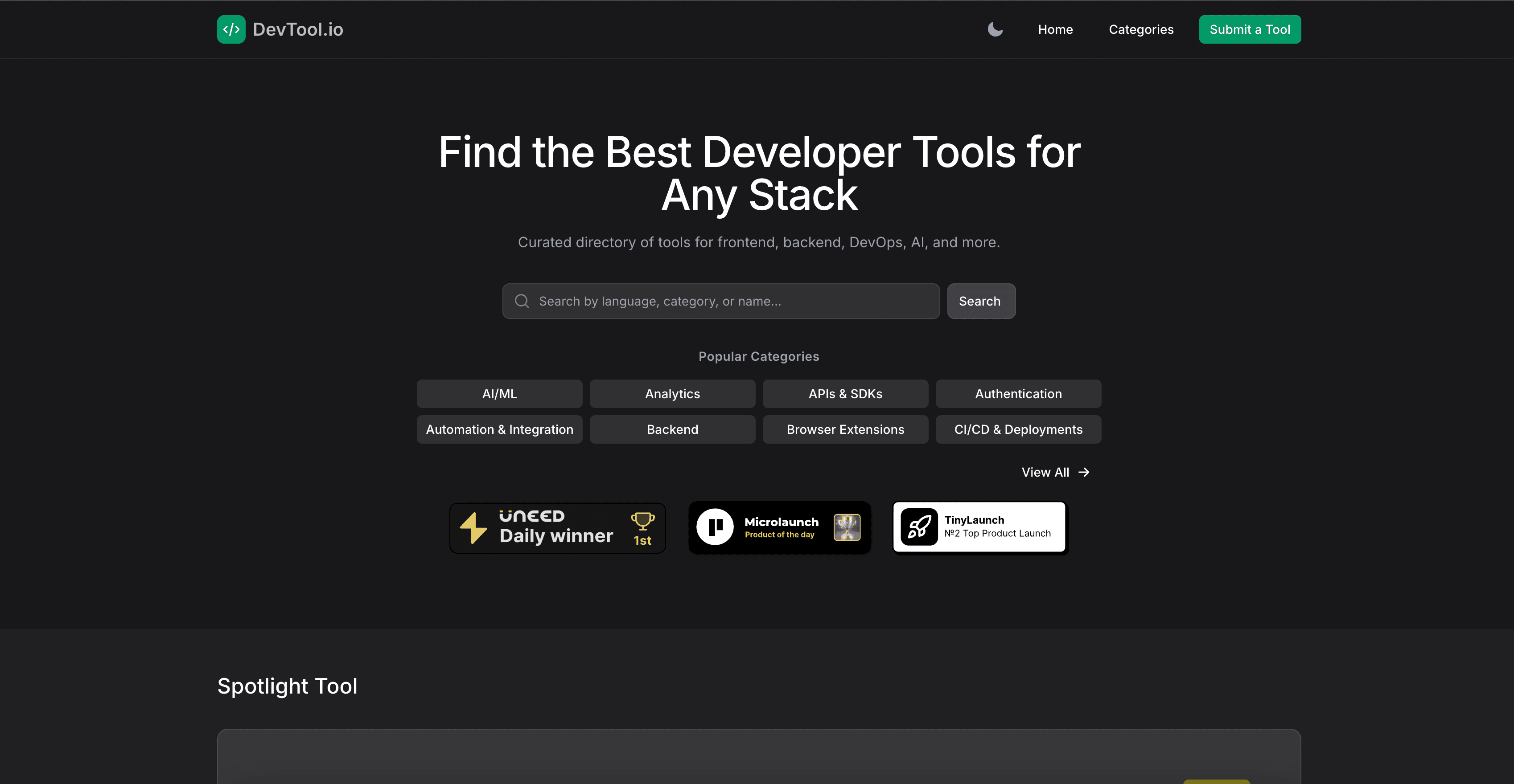 DevTool.io interface screenshot