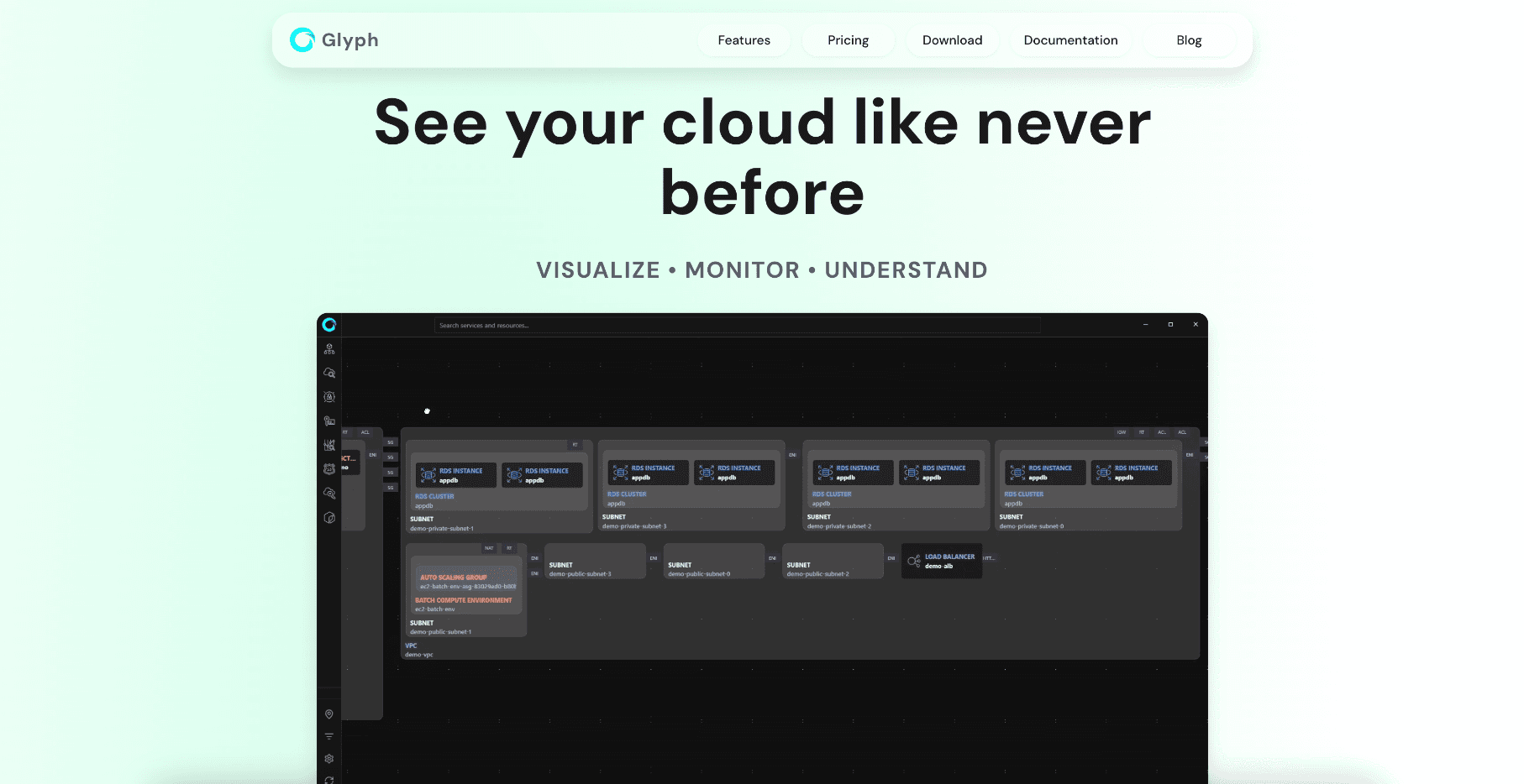 GLYPH interface screenshot