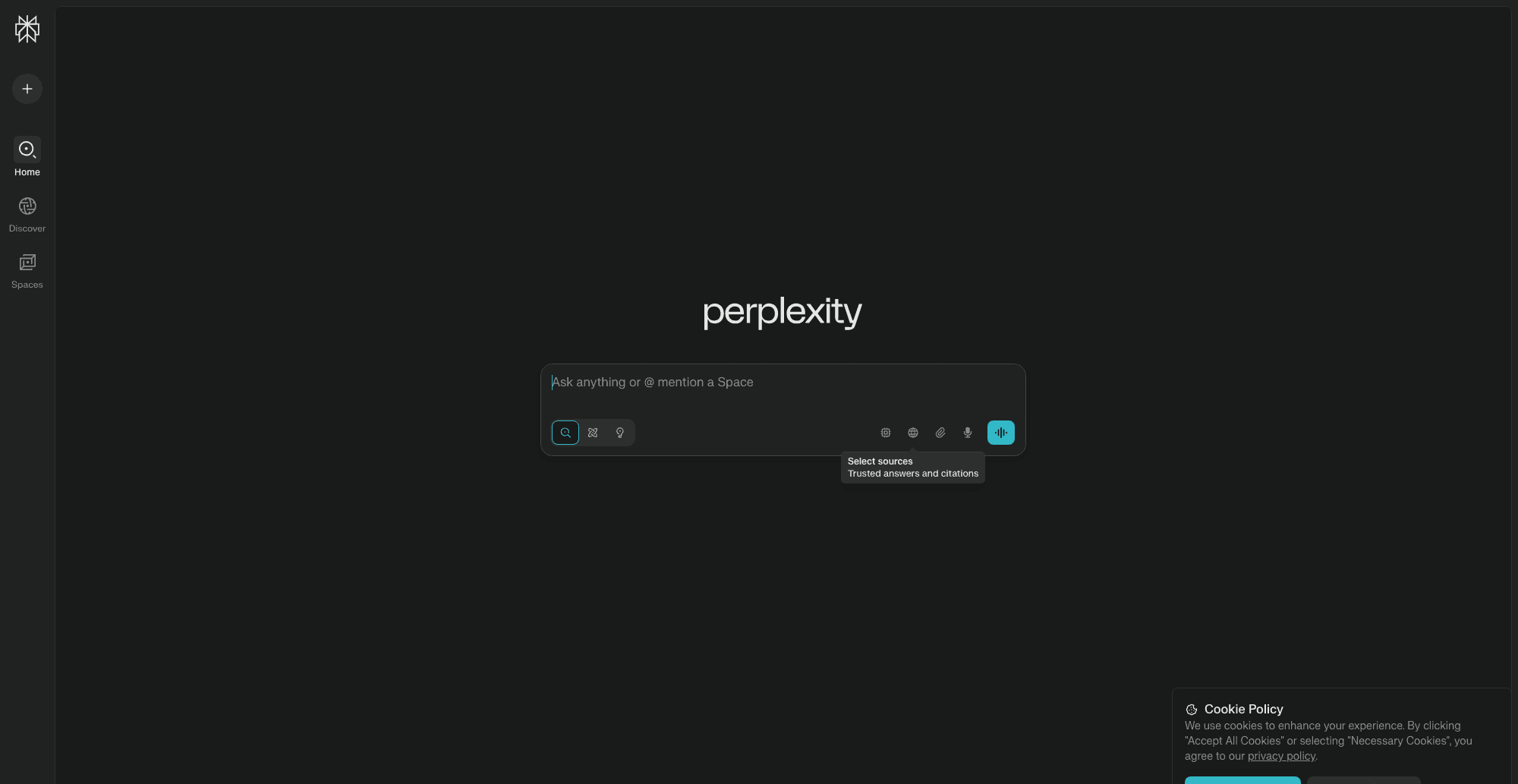 Perplexity interface screenshot