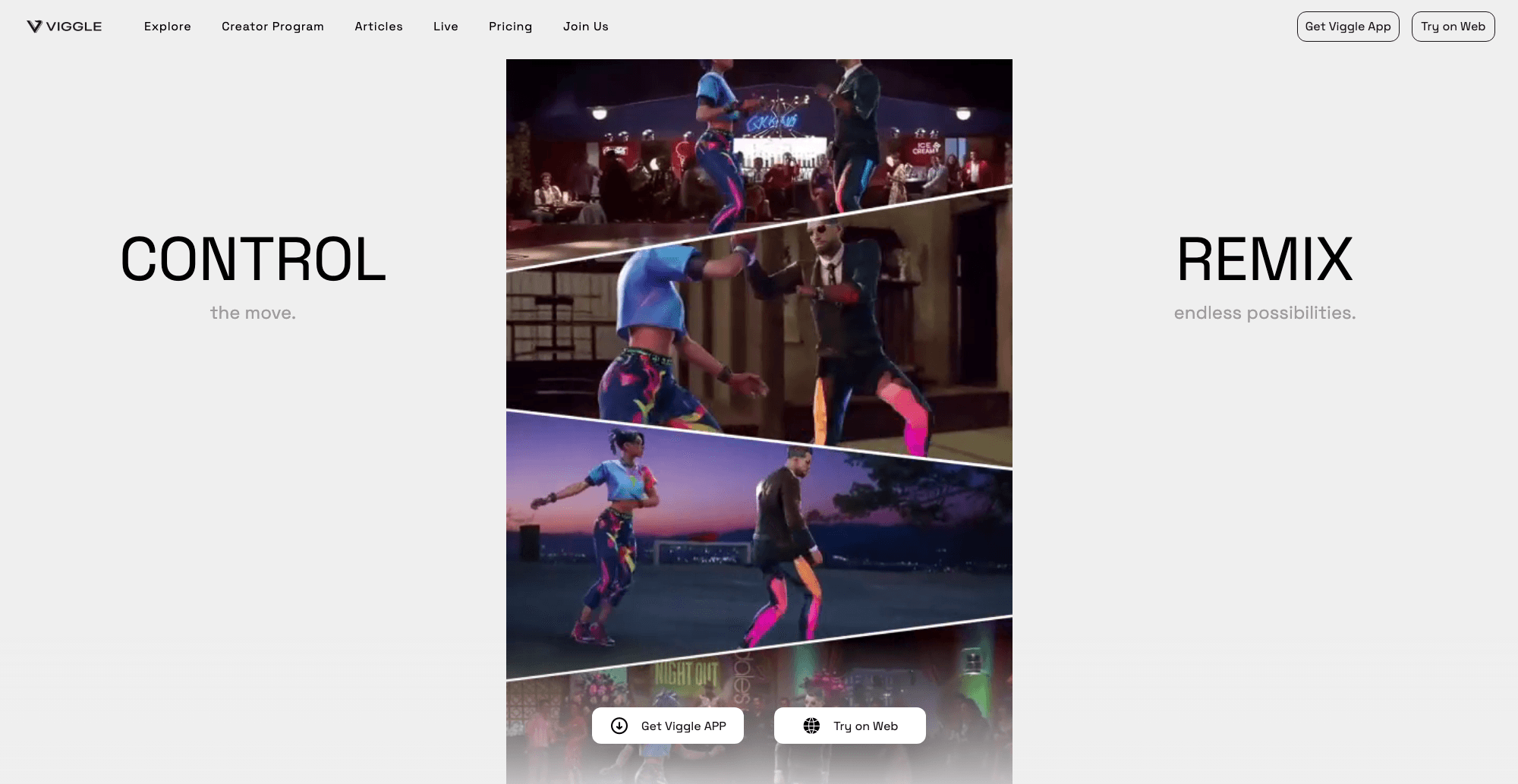 Viggle AI interface screenshot