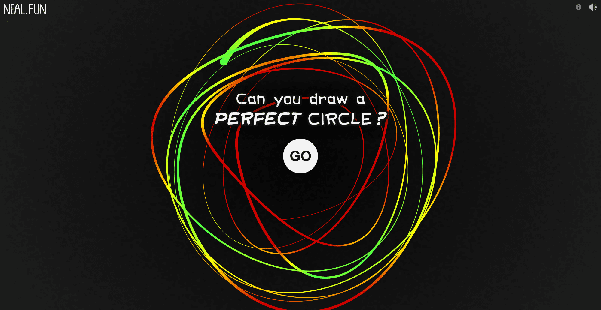 Draw a Perfect Circle interface screenshot