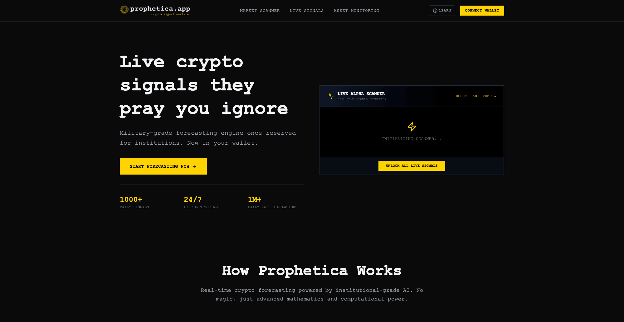 Prophetica interface screenshot