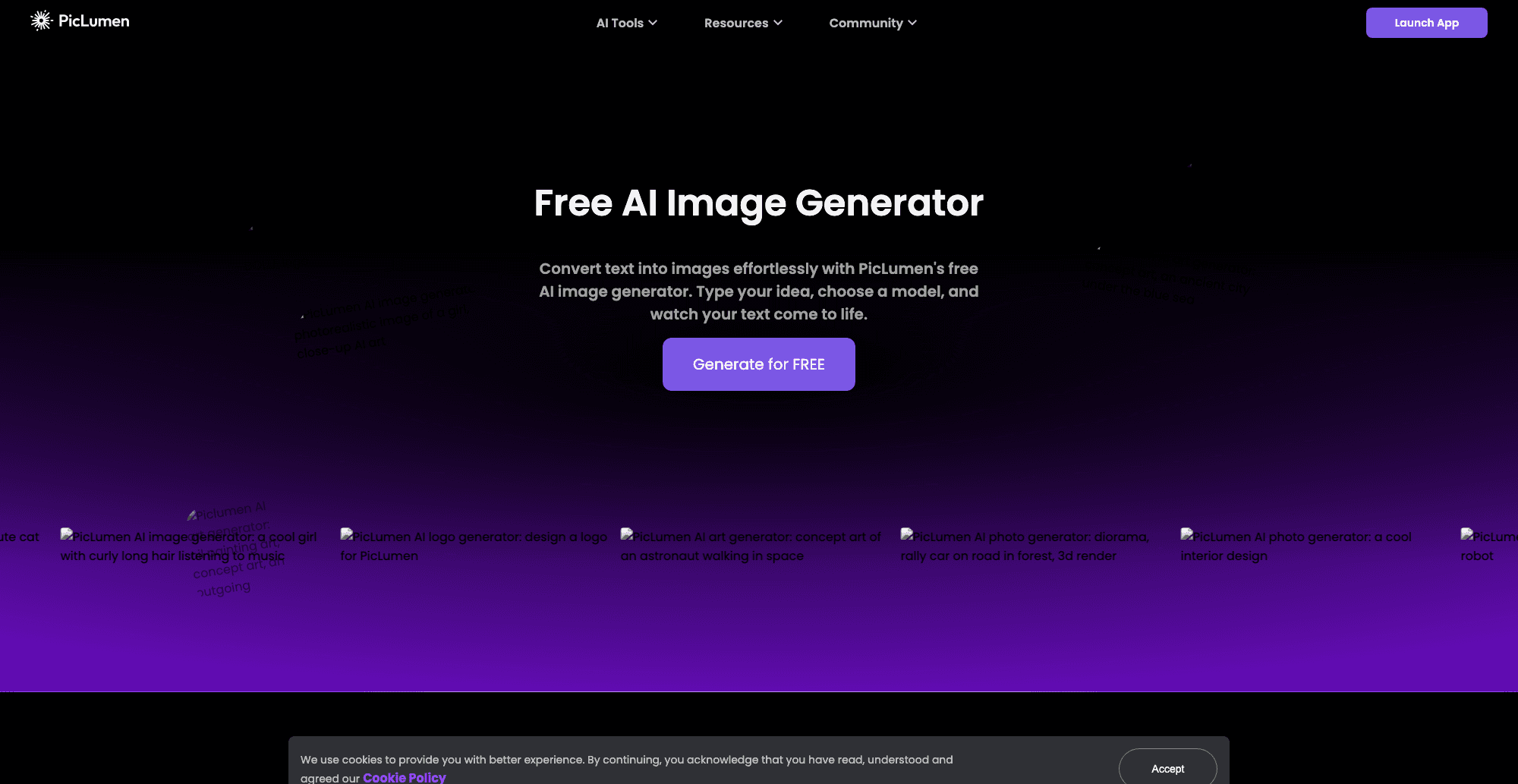 PicLumen AI interface screenshot