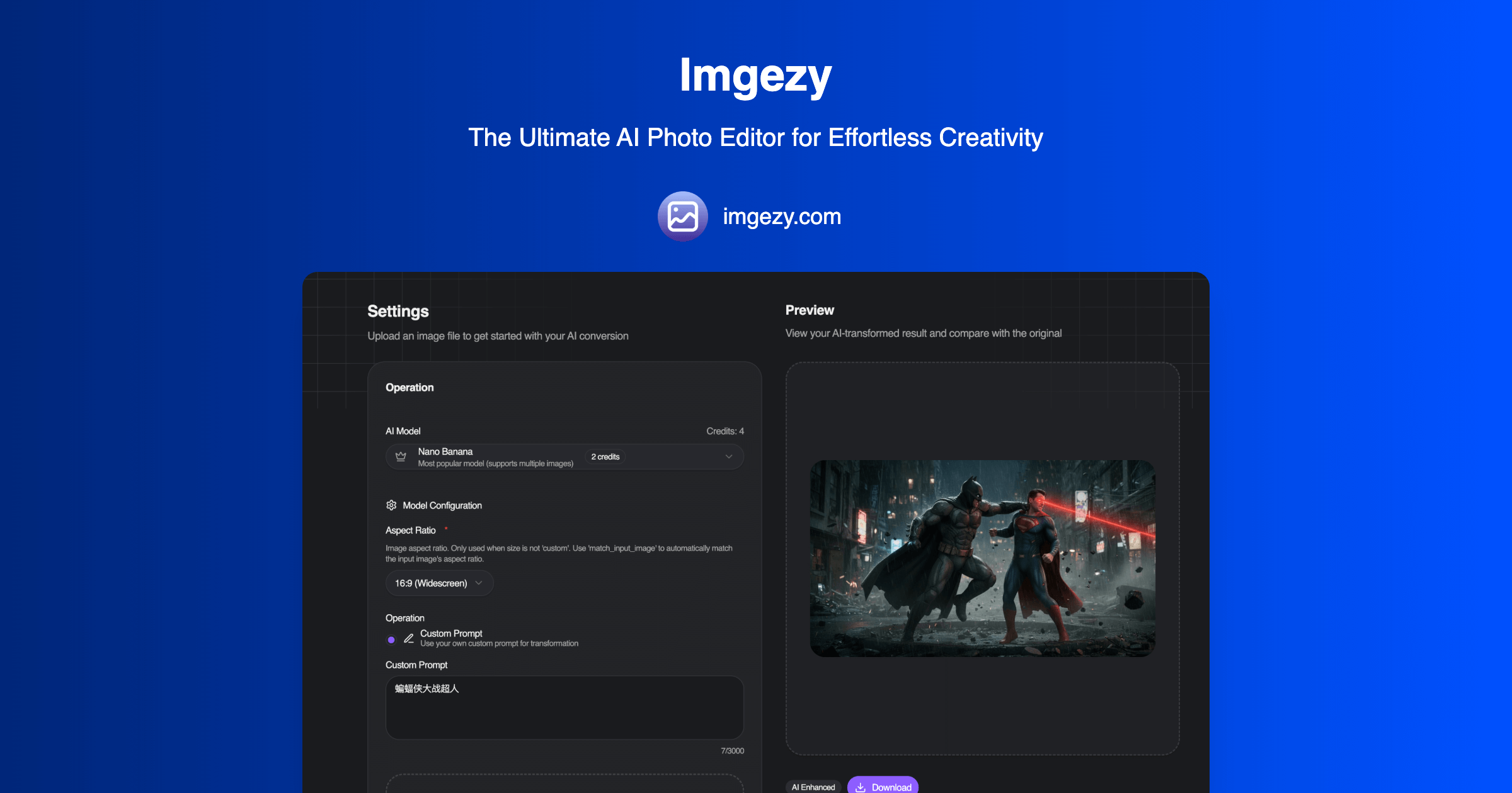 Imgezy interface screenshot