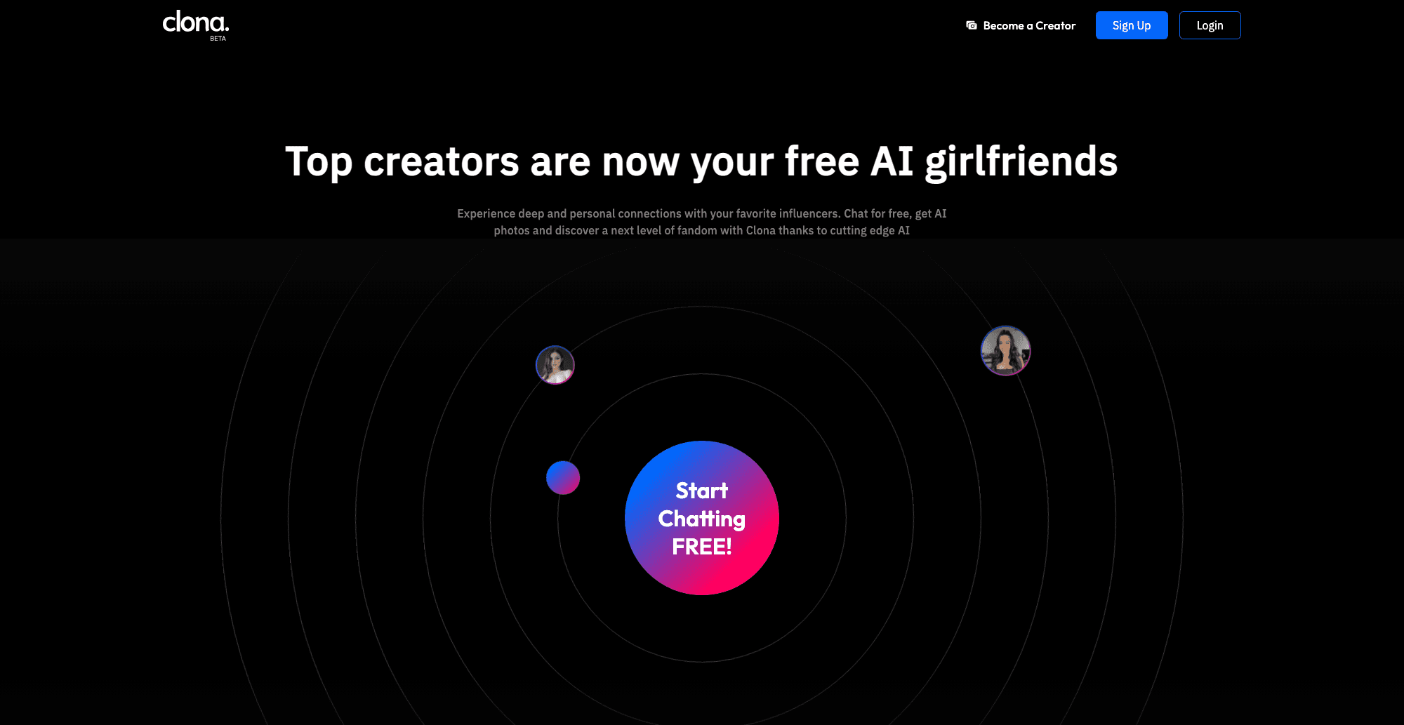 Clona AI interface screenshot