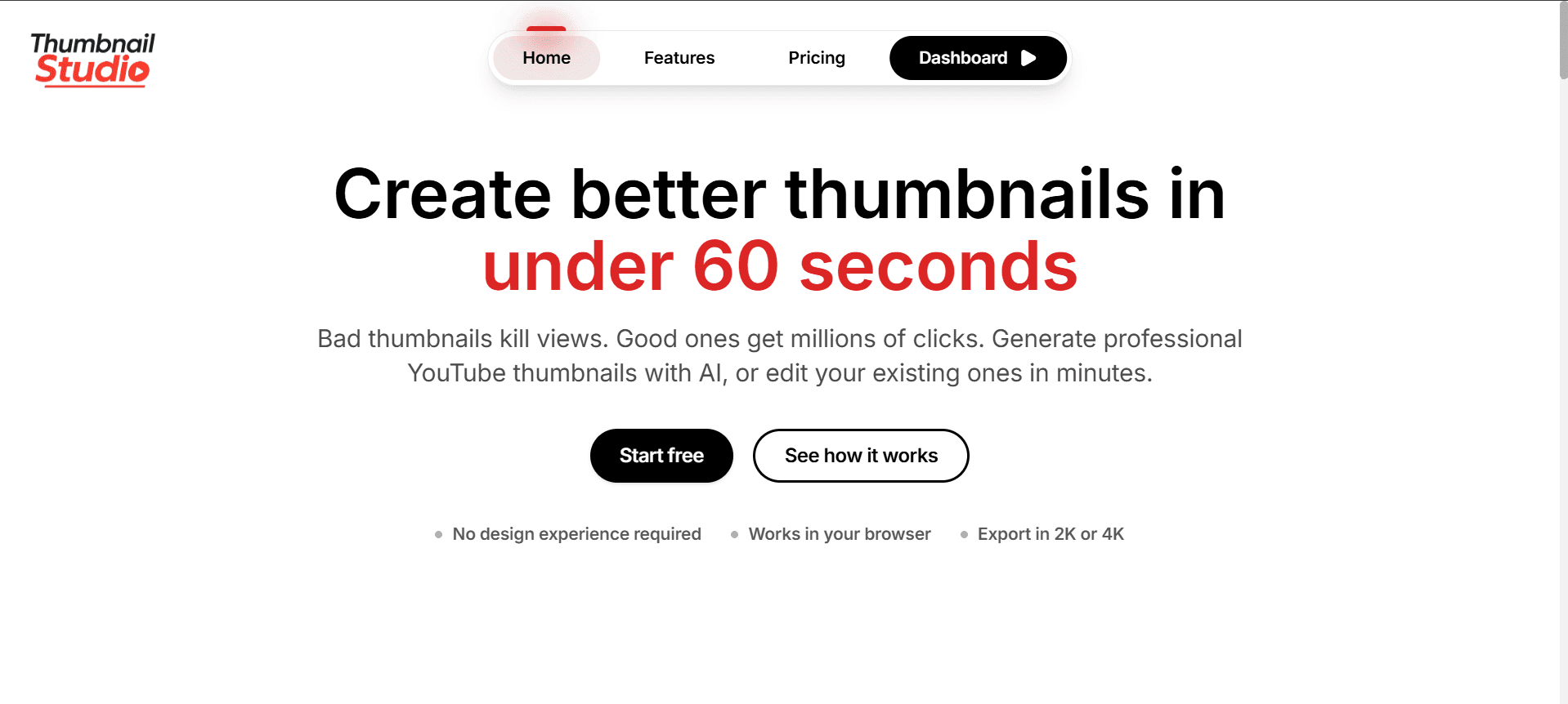 Thumbnail Studioo interface screenshot