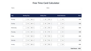 My Time Card Calculator thumbnail