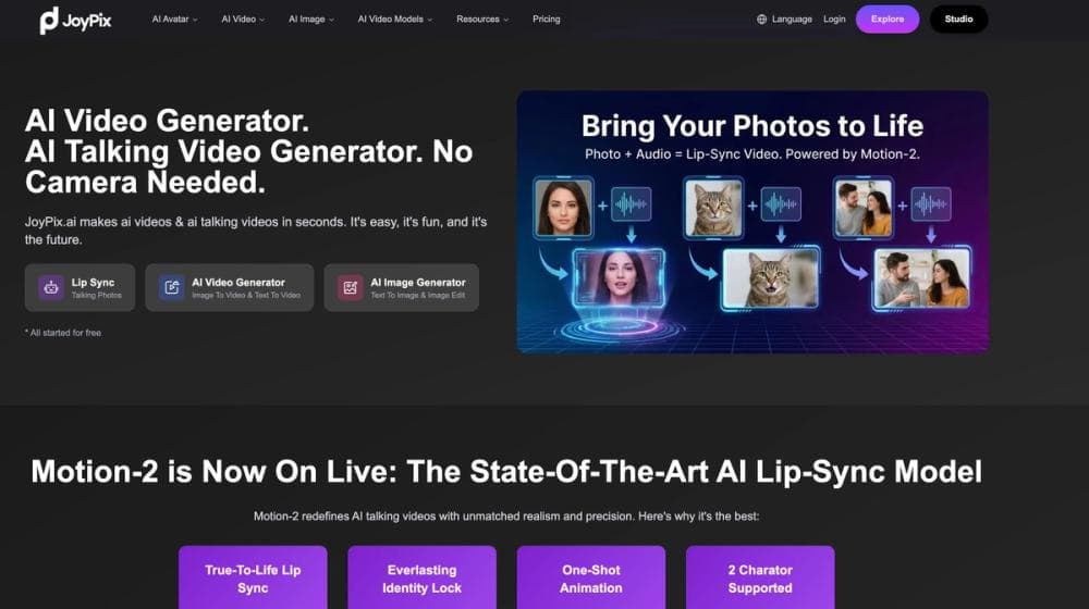 JoyPix AI interface screenshot