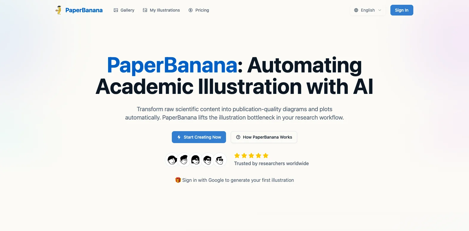 PaperBanana interface screenshot