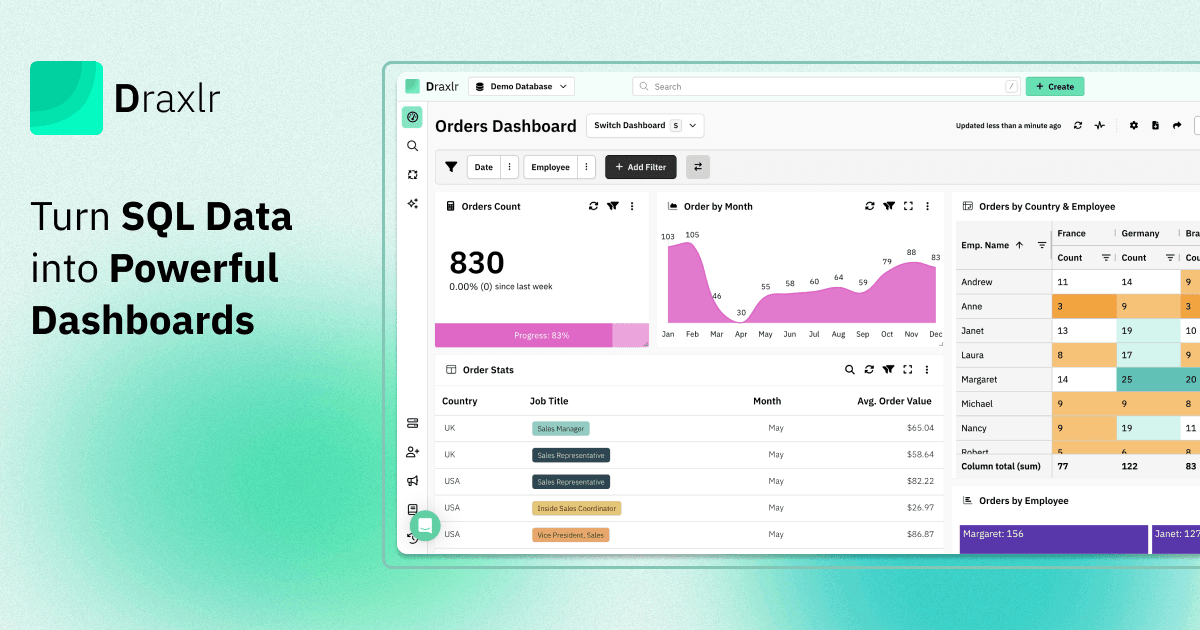 Draxlr interface screenshot