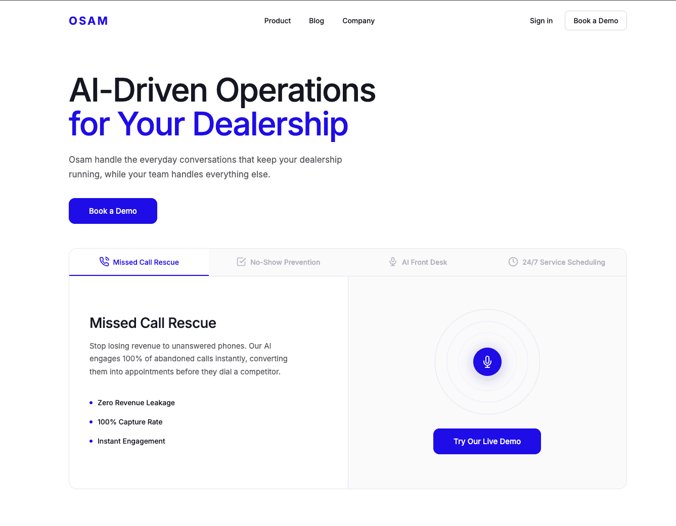 Osam AI interface screenshot