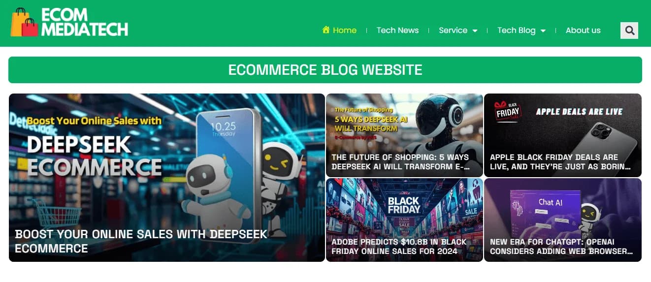 Ecom Mediatech interface screenshot