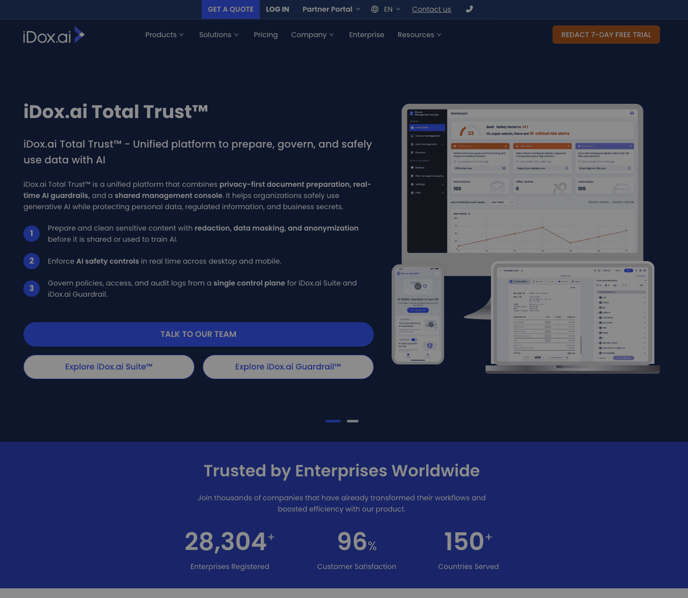 iDox.ai Guardrail interface screenshot
