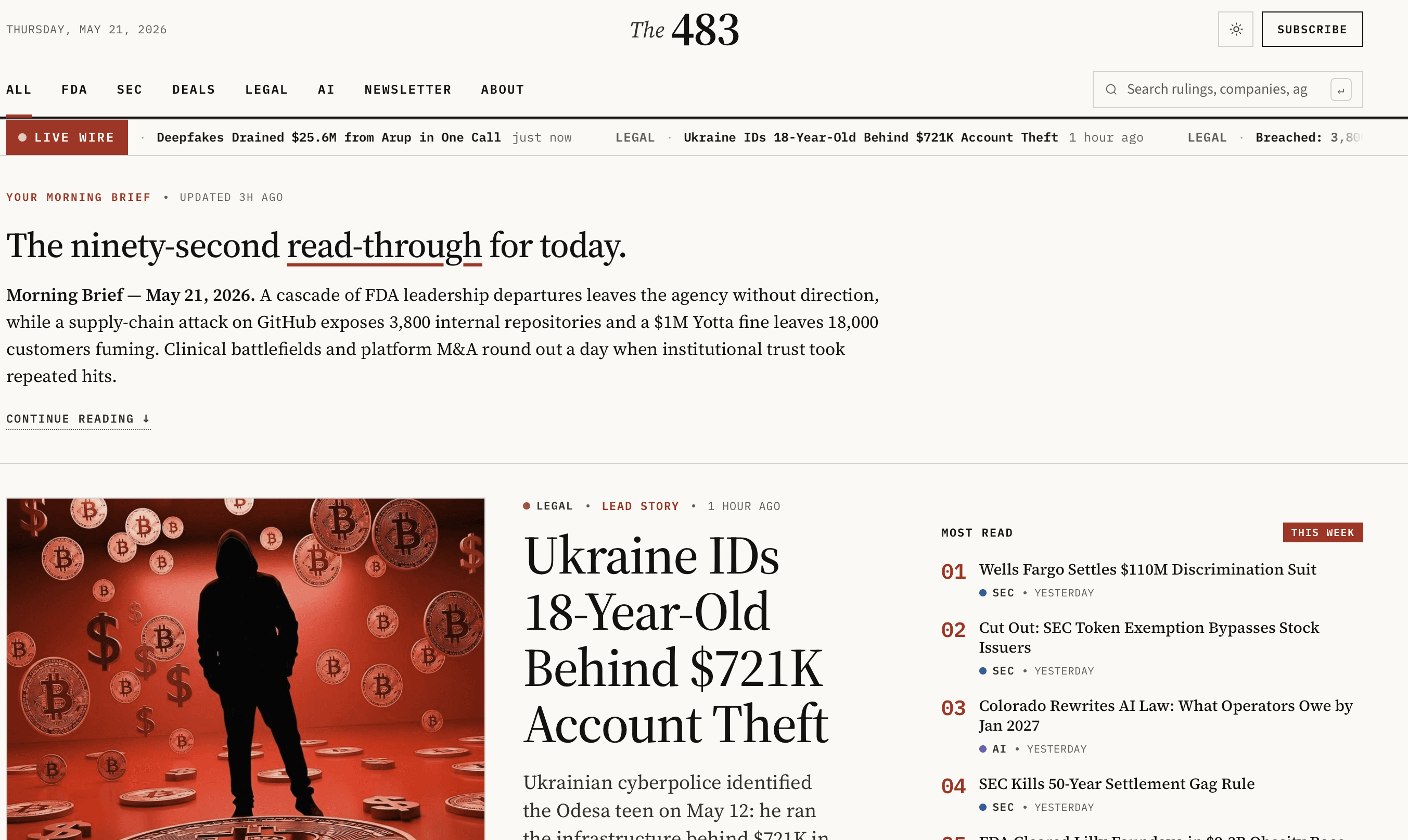 The483.com interface screenshot