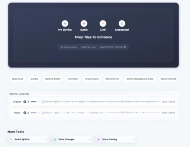 AI Voice Enhancer Online thumbnail