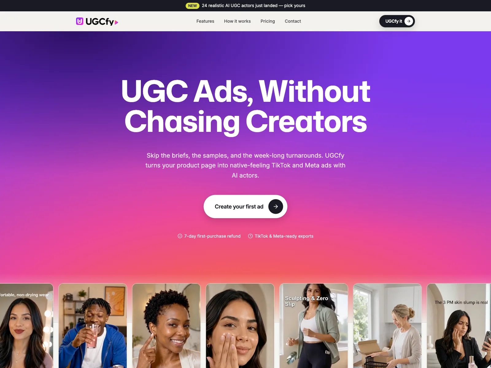 UGCfy interface screenshot