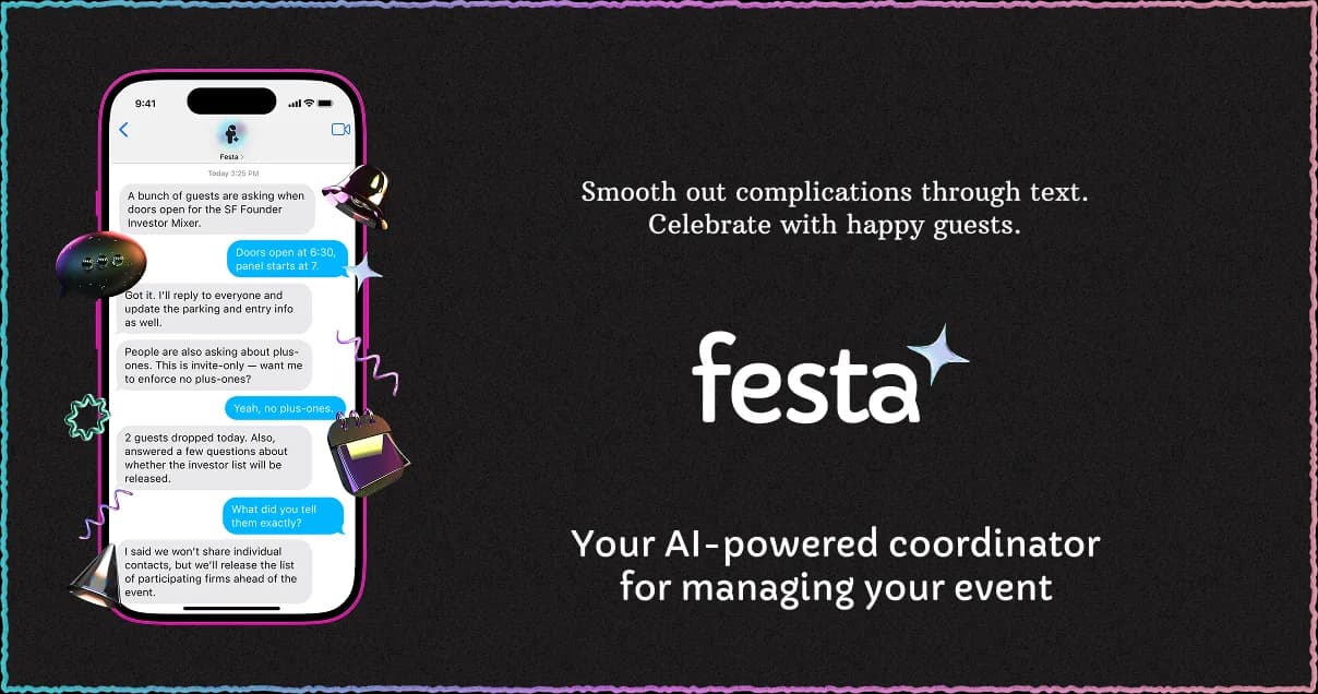 Festa | AI-native OS for events interface screenshot