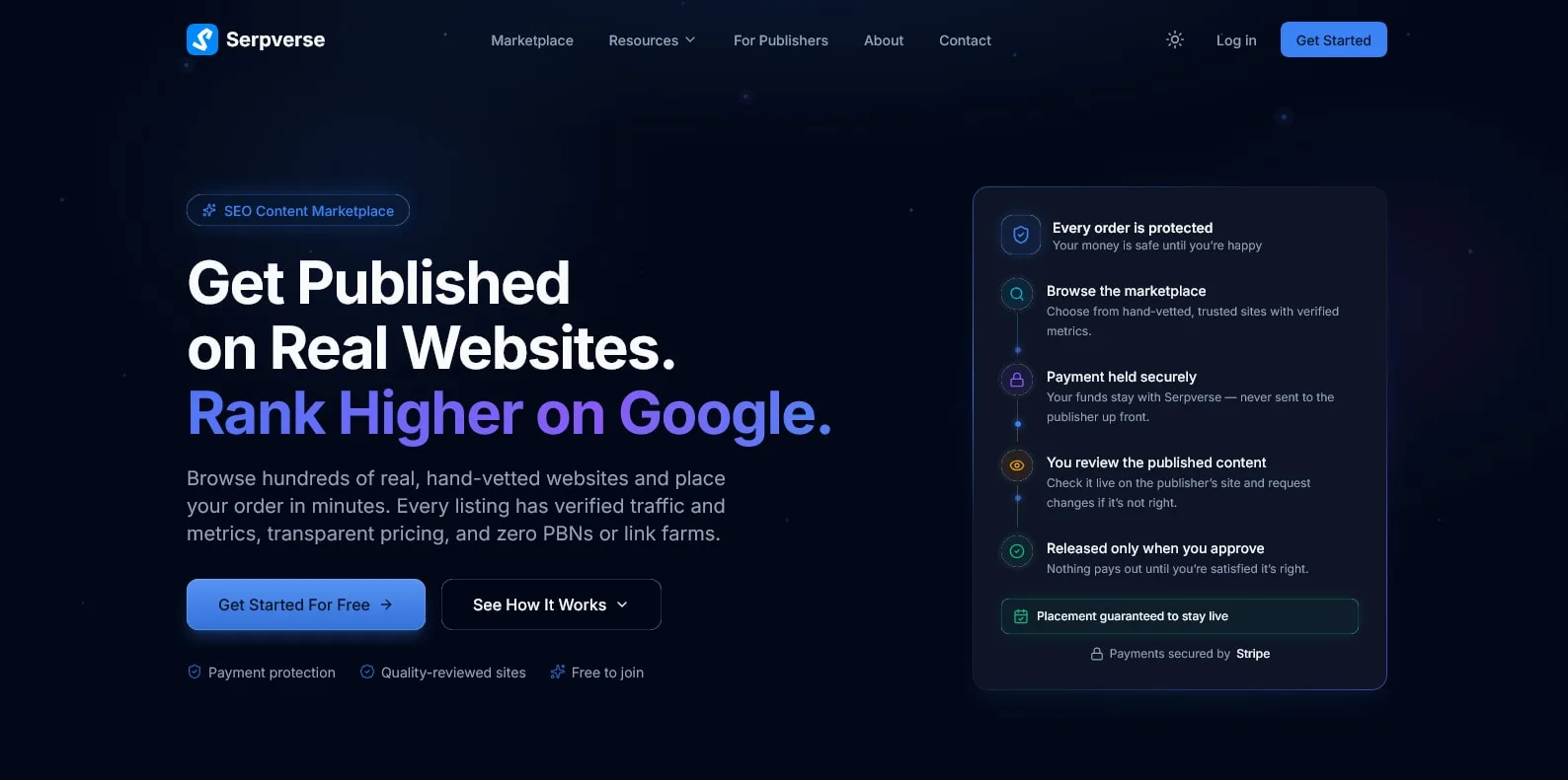 Serpverse interface screenshot