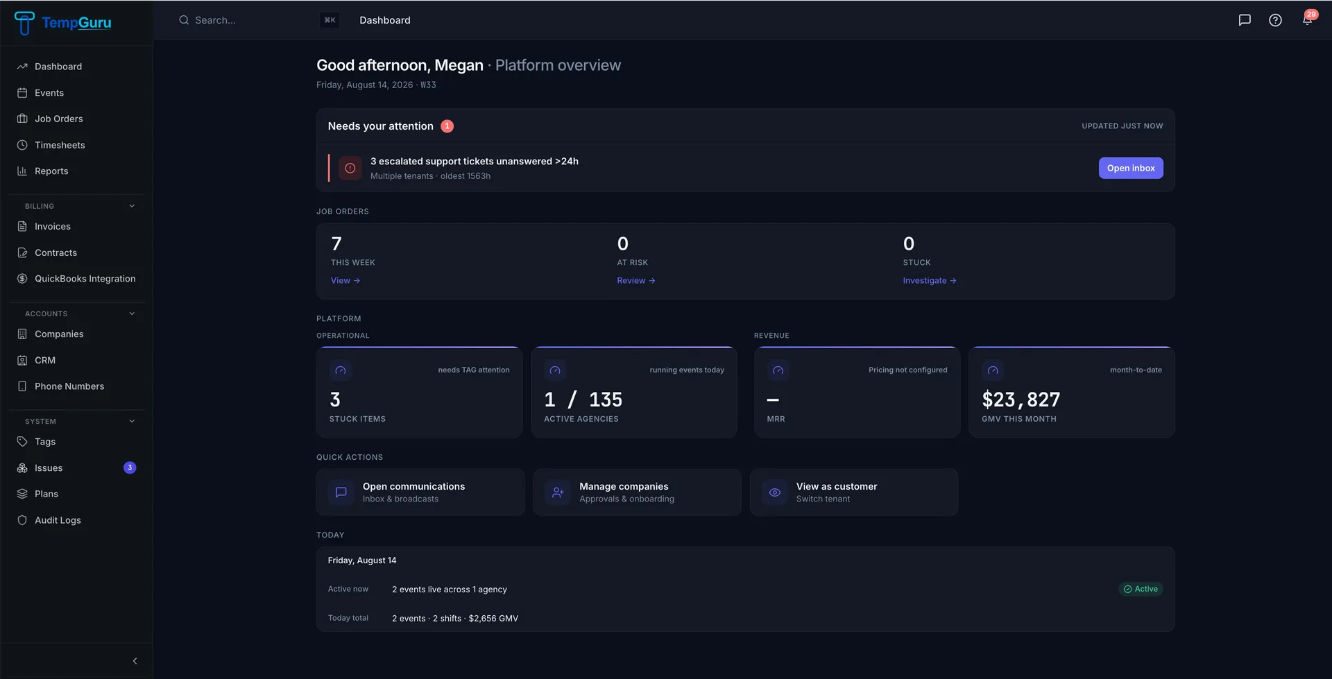 TempGuru interface screenshot