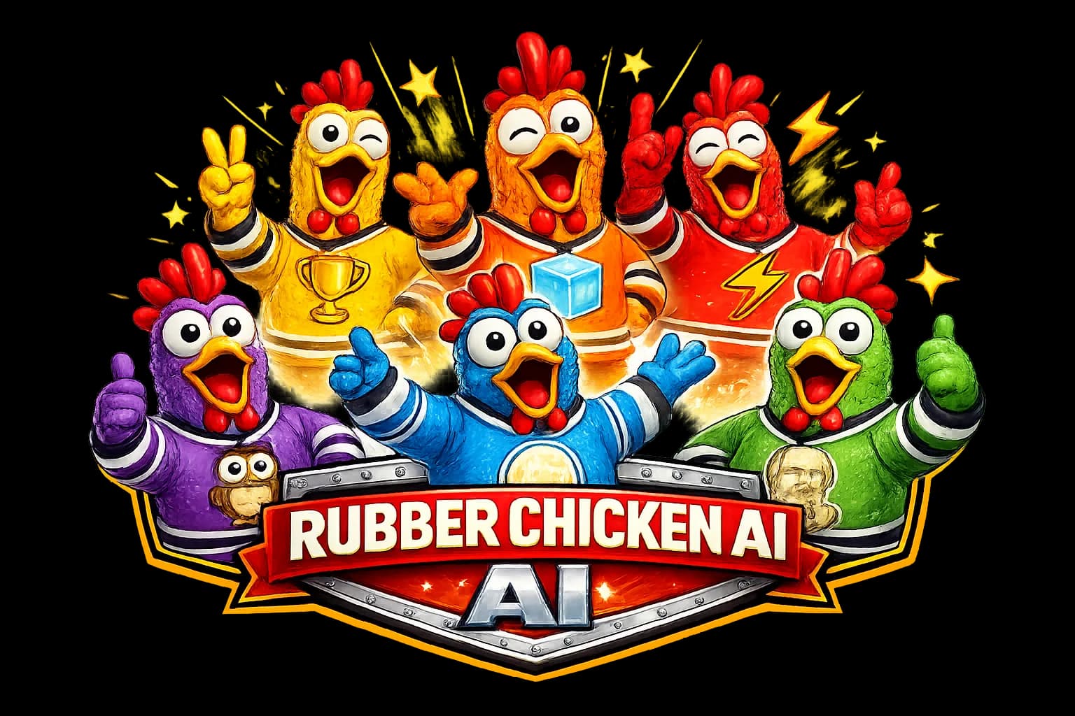 Rubber Chicken AI interface screenshot