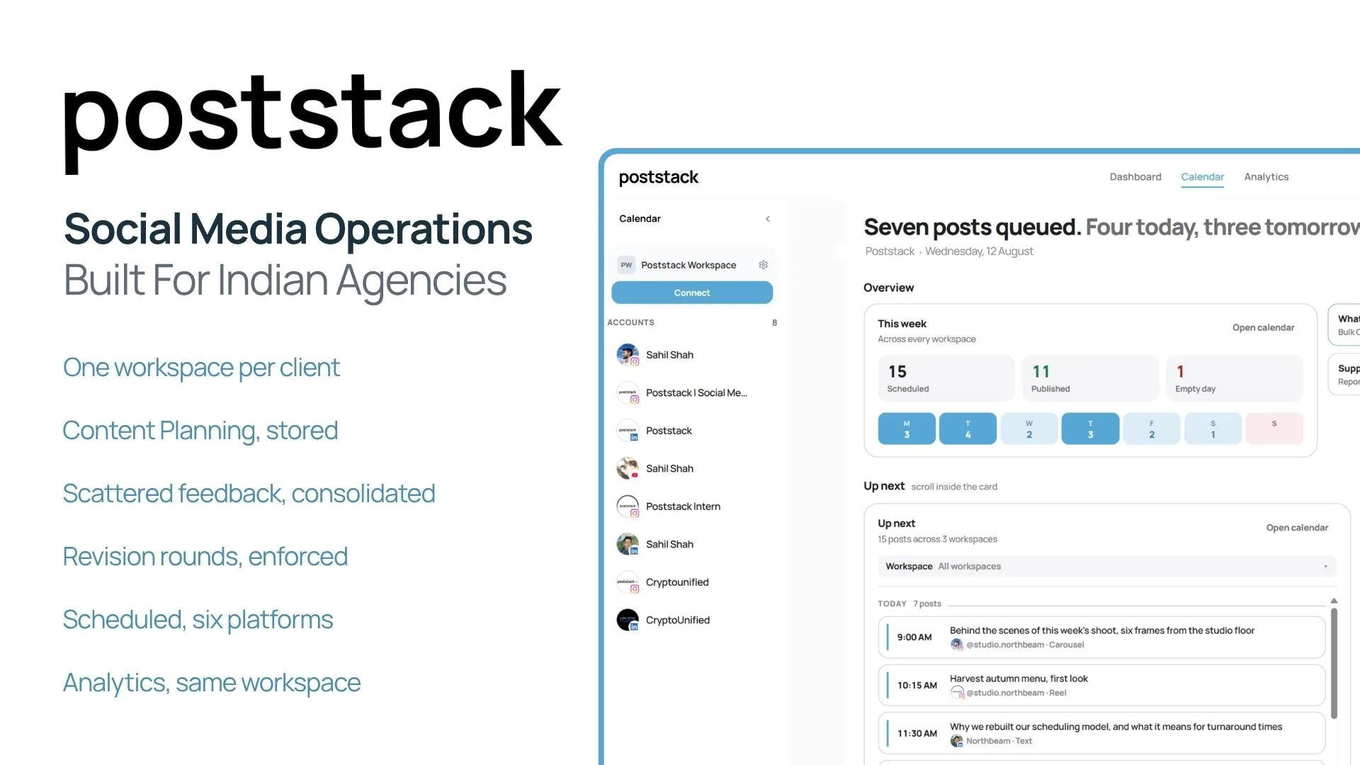 Poststack interface screenshot
