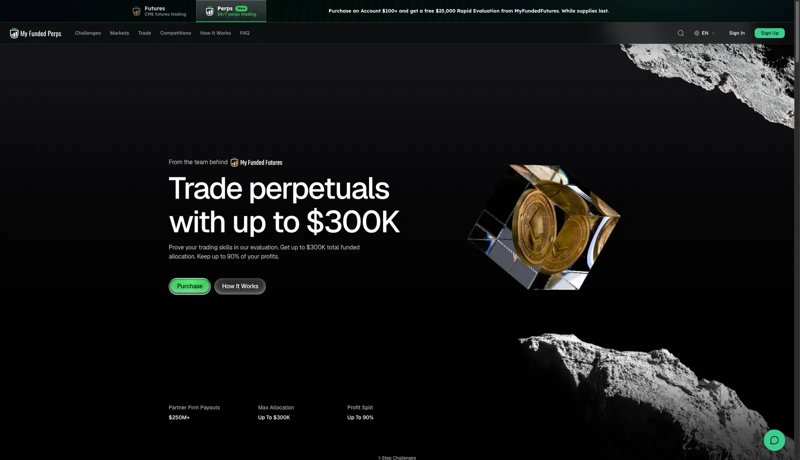 MyFundedPerps interface screenshot