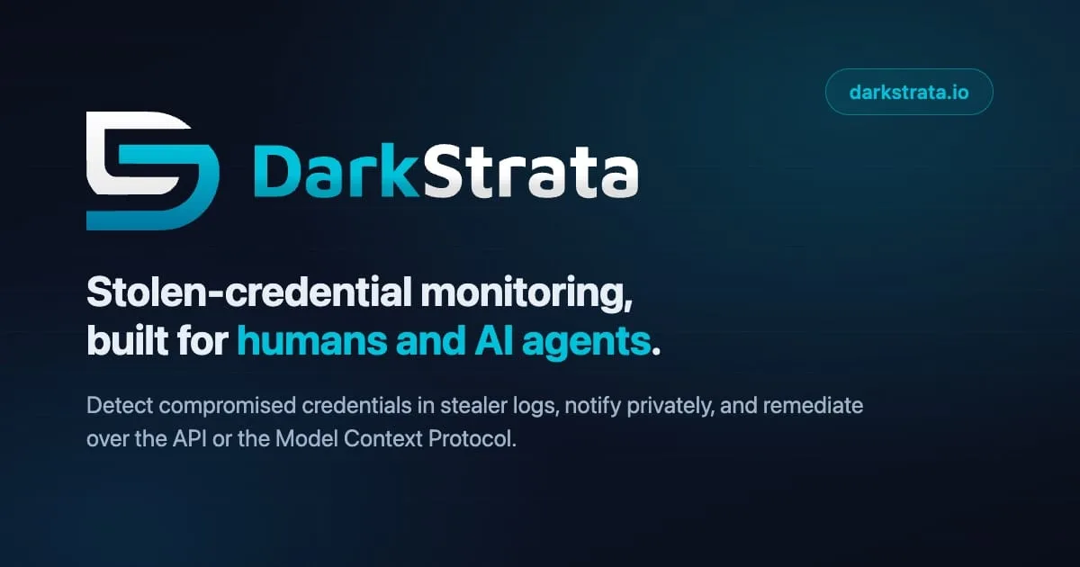 DarkStrata interface screenshot