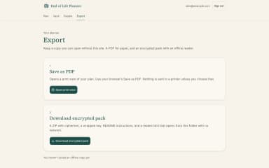 End of Life Planner thumbnail