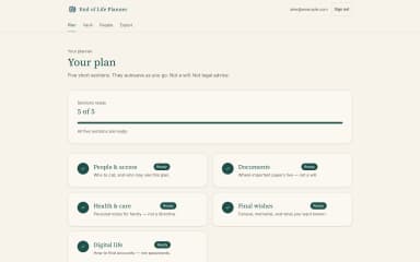 End of Life Planner thumbnail