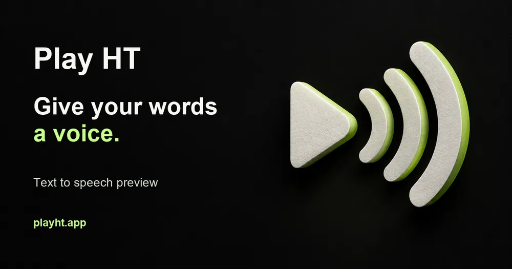 Play HT interface screenshot