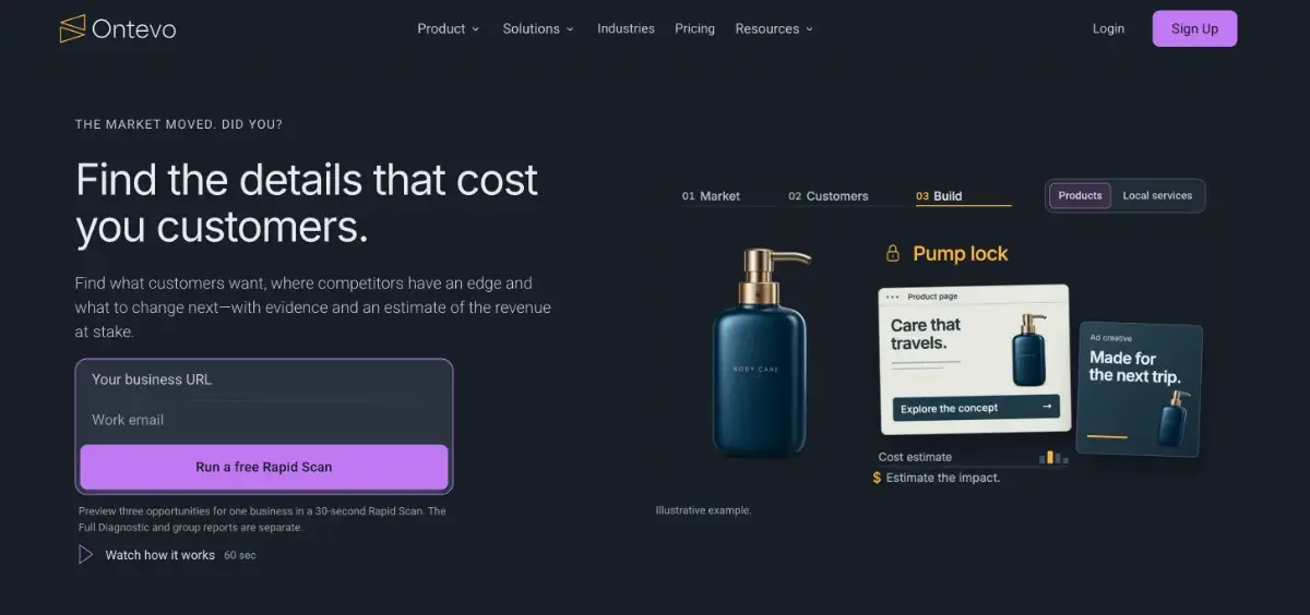 Ontevo interface screenshot