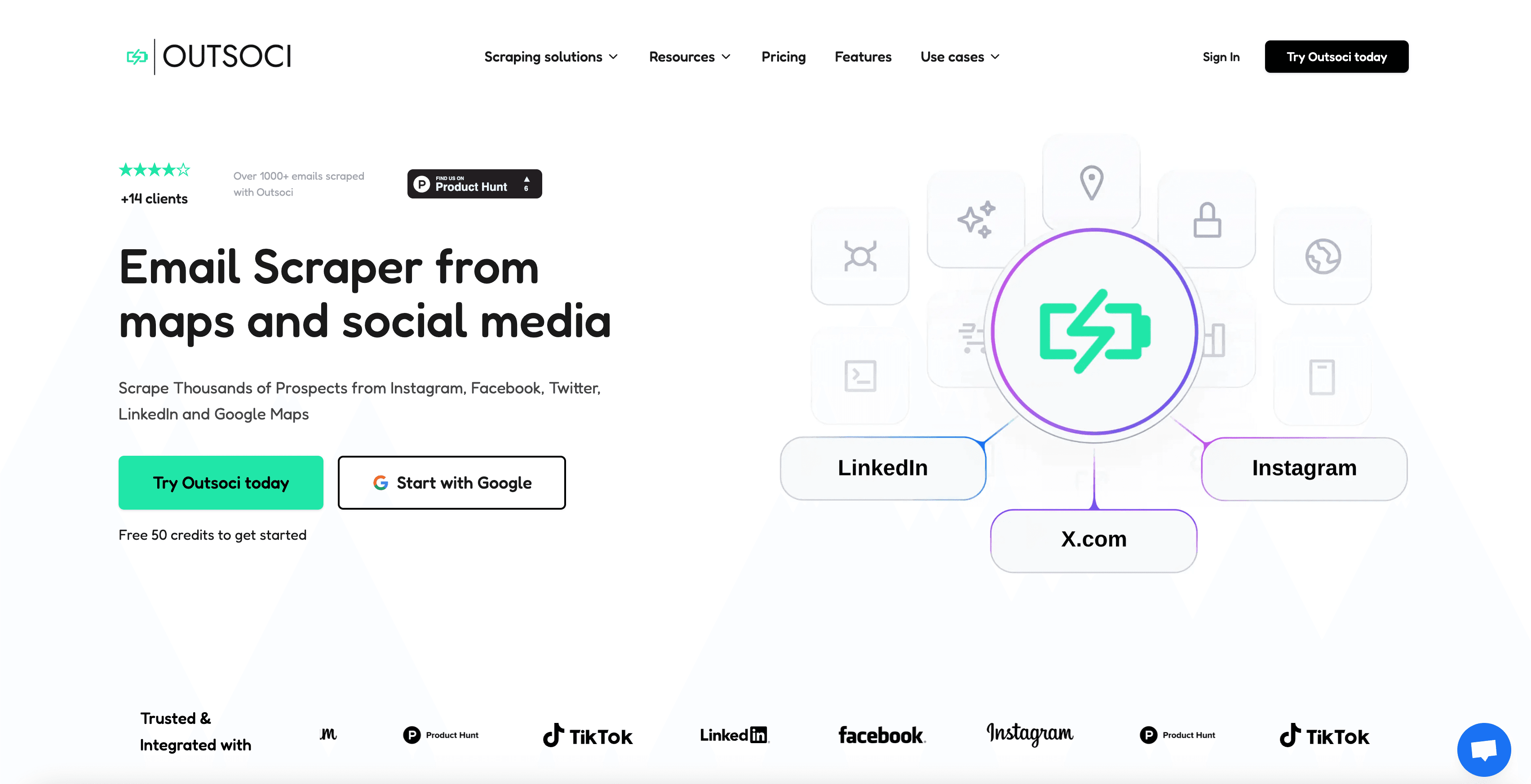 Outsoci interface screenshot