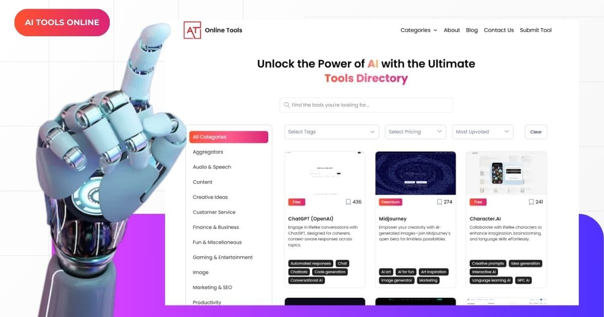 Tools AI Online website preview