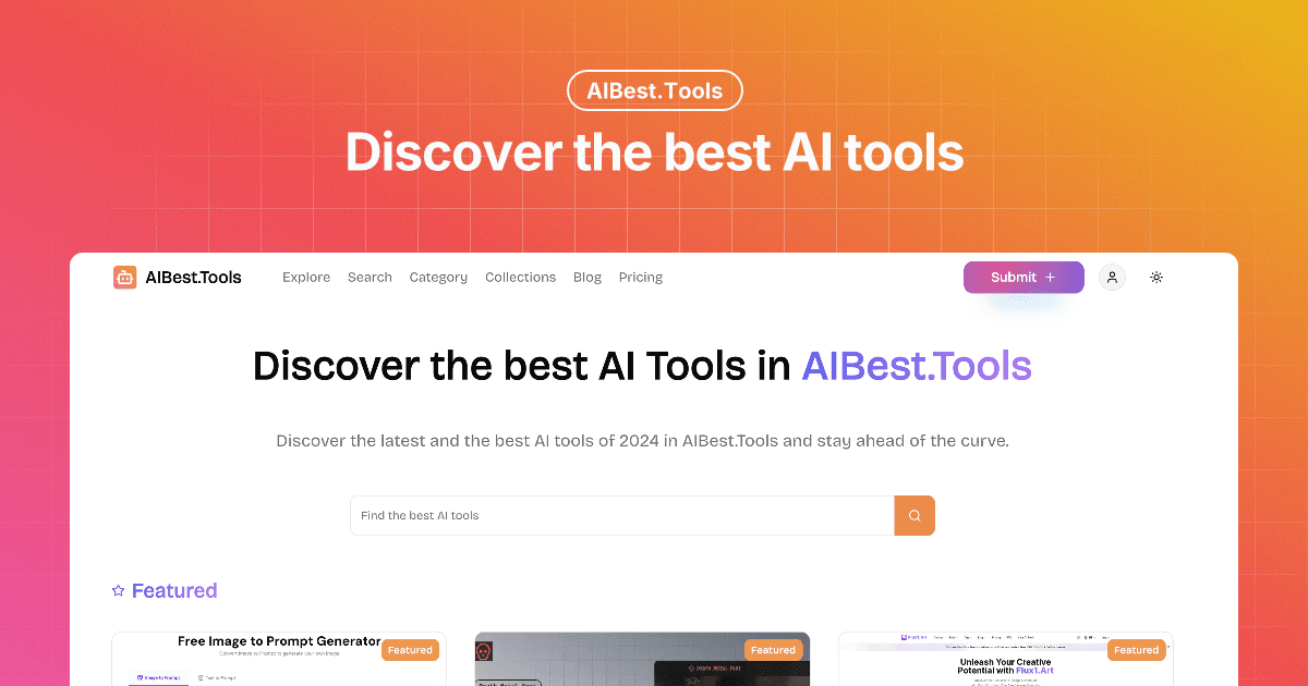 AI Best Tools website preview