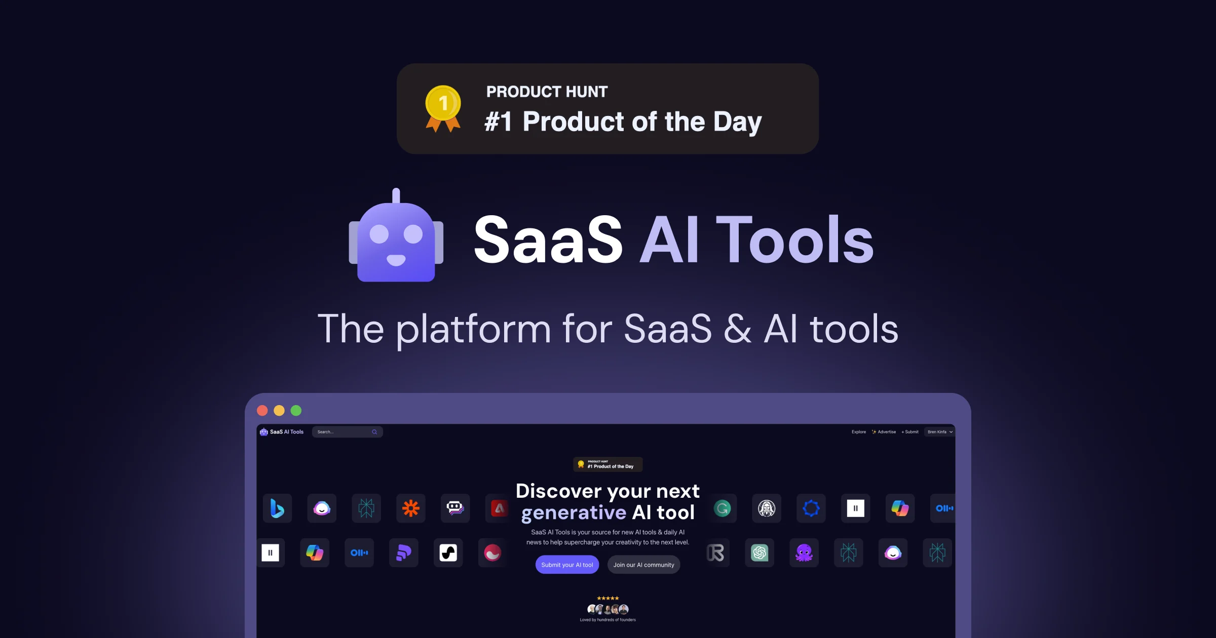 Saas AI Tools website preview
