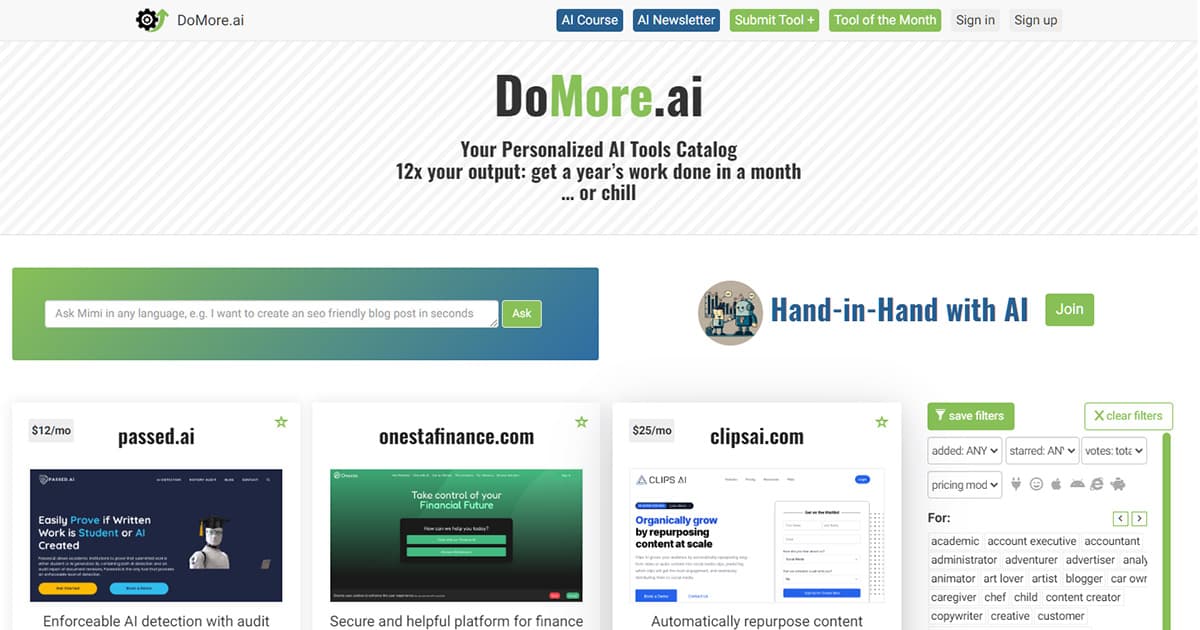 DoMore website preview