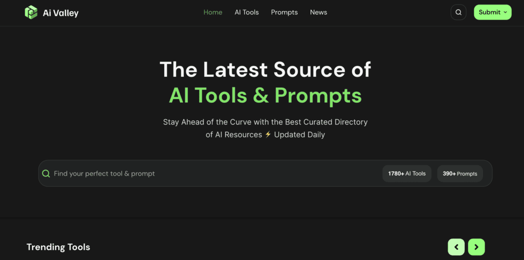 AI Valley website preview
